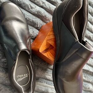 Dansko Women's Black Leather Loafers